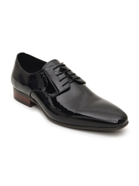 

ROSSO BRUNELLO Men Black Leather Derbys Casual Shoes