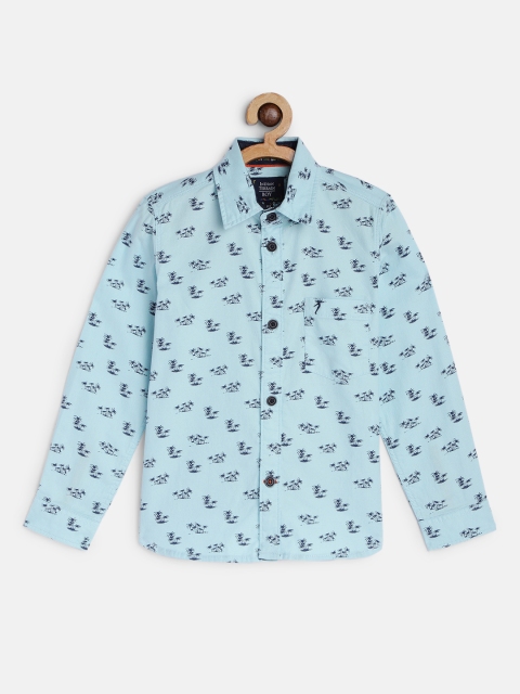 

Indian Terrain Boys Blue Printed Casual Shirt