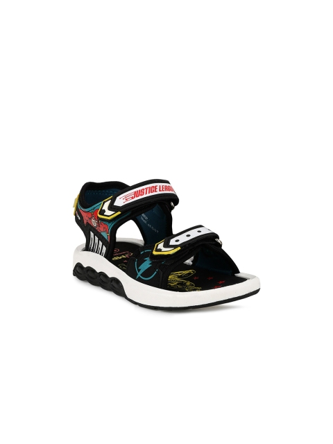 

Campus Unisex Kids Black & Turquoise Blue Comfort Sandals