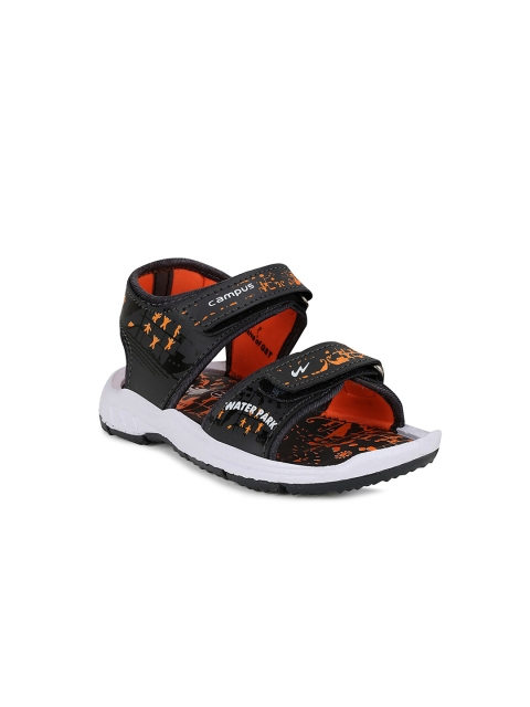 

Campus Unisex Kids Charcoal & Orange Comfort Sandals