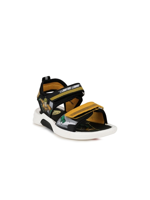 

Campus Unisex Kids Black & Yellow Comfort Sandals