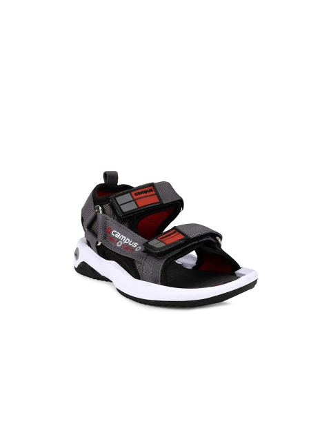 

Campus Unisex Kids Grey & Black Sports Sandals