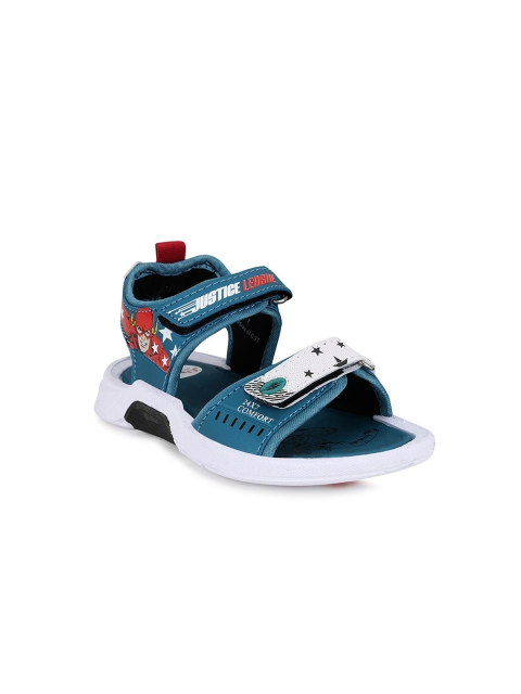

Campus Kids Blue & White Justice League Printed Sports Sandals