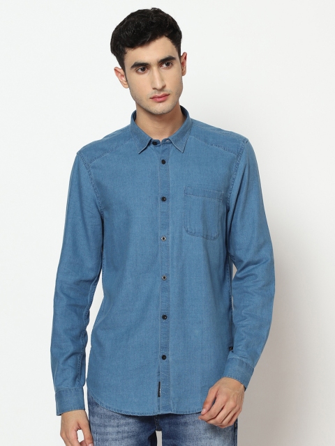 

Blackberrys Men Blue Slim Fit Solid Casual Shirt