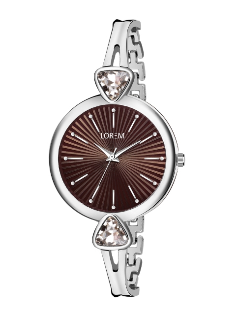 

LOREM Women Coffee Brown & Silver-Toned Analogue Watch LR278