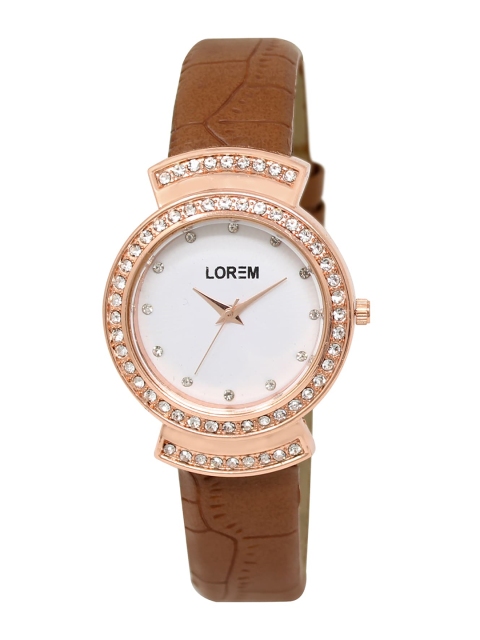 

LOREM Women Brown Analogue Watch