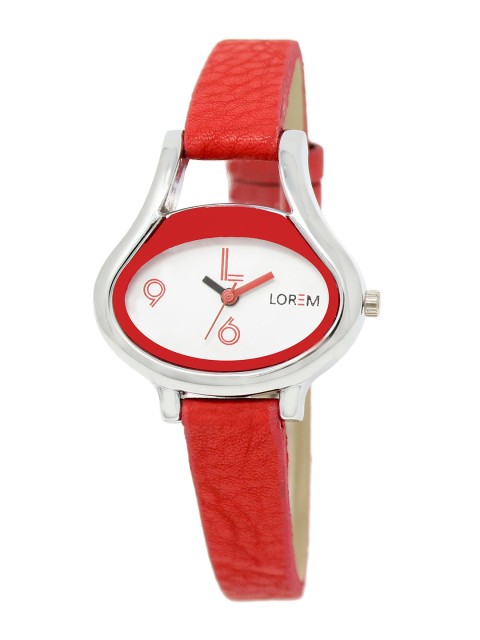 

LOREM Women Red & White Analogue Watch LR206