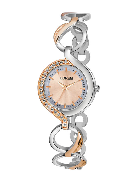

LOREM Women Rose Gold & Silver-Toned Analogue Watch LR266
