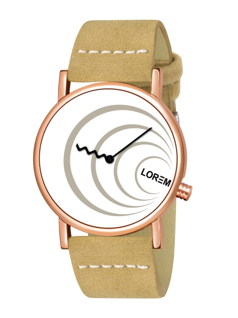 

LOREM Men Off-White & Green Analogue Watch LR38