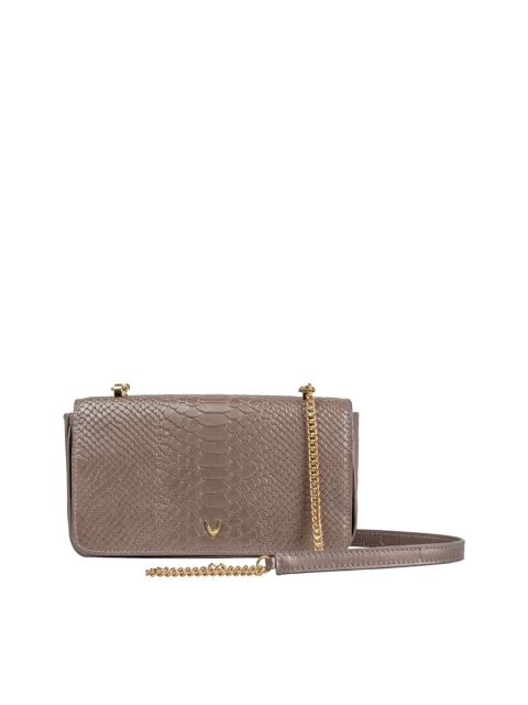 

Hidesign Grey Textured Leather Sling Bag