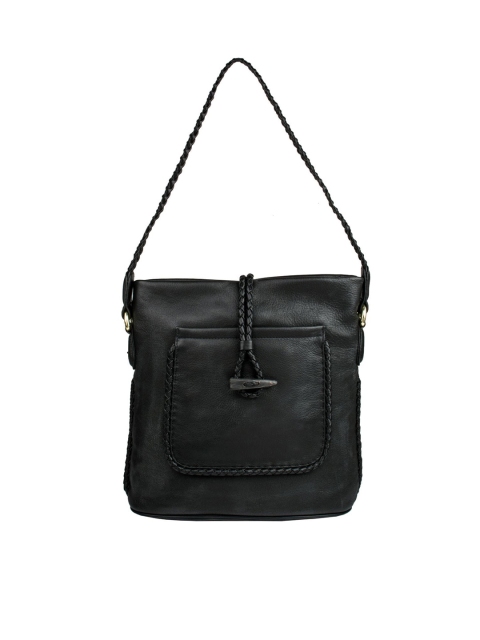 

Hidesign Black Solid Hobo Bag