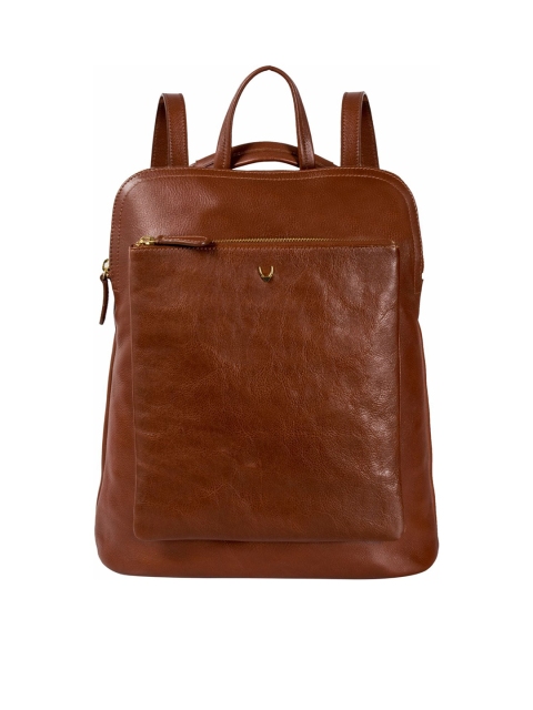 

Hidesign Women Brown Solid Leather Backpack