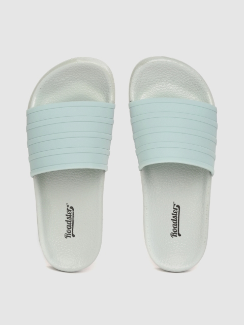 

Roadster Women Mint Green Striped Sliders