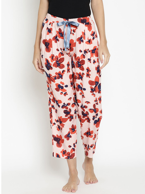 

COASTLAND Women Pink & Red Printed Lounge Pants