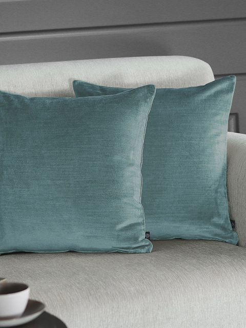 

GM Teal Set of 2 Solid Square Cushion Covers