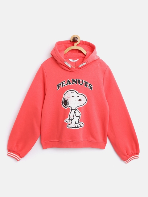 

Marks & Spencer Girls Red Peanuts & Snoopy Printed Cotton Hooded Sweatshirt