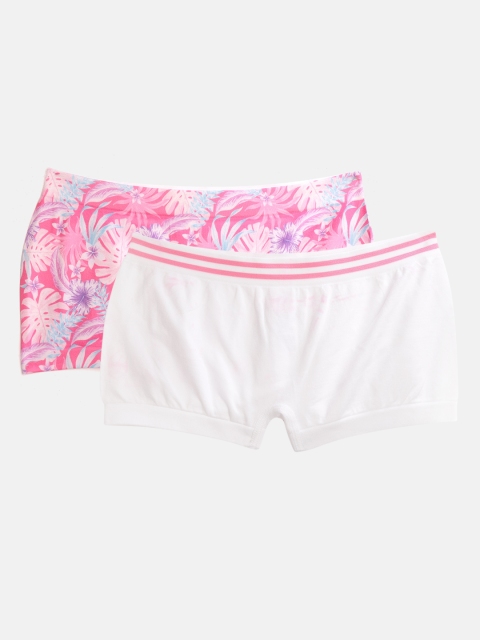 

Marks & Spencer Girls Pack of 2 Boy Shorts T713418S, Pink