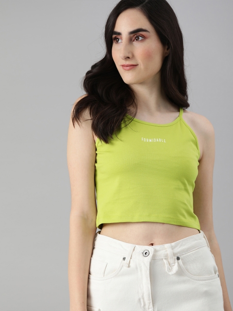 

ONLY Women Green & White Printed T-shirt
