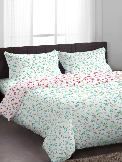 

STELLAR HOME White 120 TC Cotton Double Bedsheet with 2 Pillow Covers