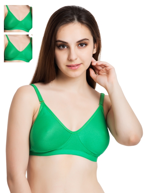 

Tweens Pack of 3 Green Full-Coverage T-Shirt Bras TW265