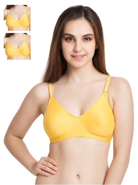 

Tweens Pack of 3 Yellow Full-Coverage T-shirt Bras 265