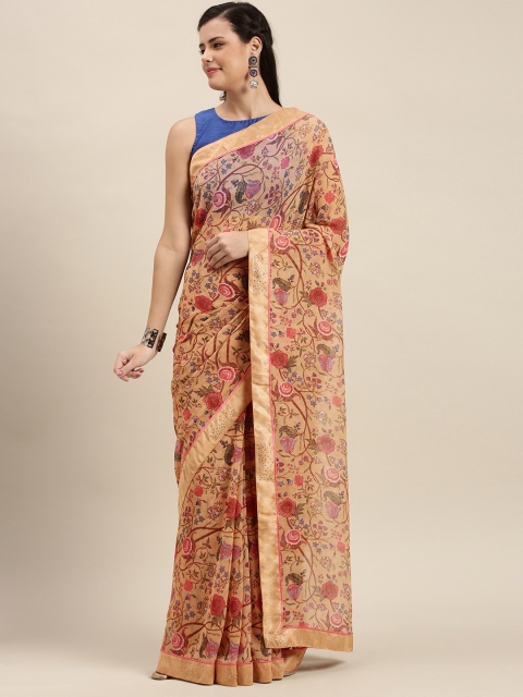 

Soch Brown Printed Poly Georgette Saree