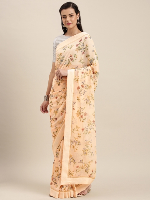 

Soch Multicoloured Floral Printed Poly Georgette Saree, Multi
