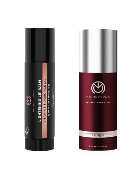 

THE MAN COMPANY Set of Rouge Perfume & Lightening Lip Balm, Maroon