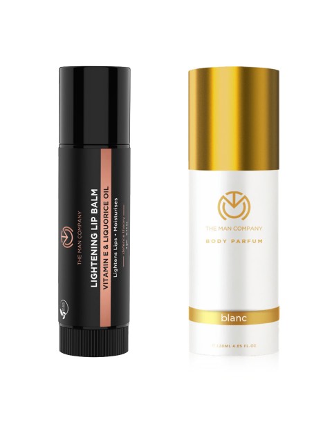 

THE MAN COMPANY Set of Blanc Perfume & Lightening Lip Balm, White