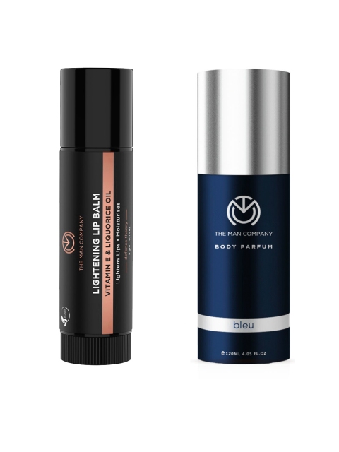 

THE MAN COMPANY Set of Bleu Perfume & Lightening Lip Balm, Blue