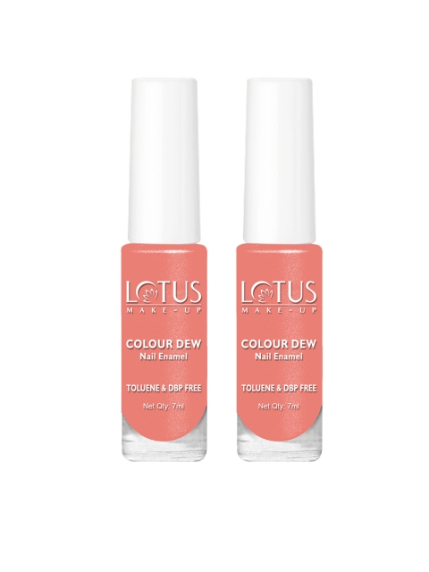 

Lotus Herbals Set of 2 Sustainable Make-Up Colour Dew Nail Enamel - Cozy Mulberry 94 7ml, Pink