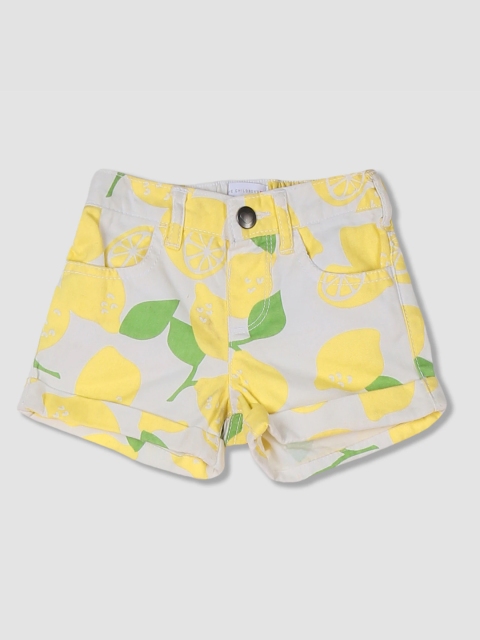 

The Childrens Place Girls White Printed Regular Fit Regular Shorts