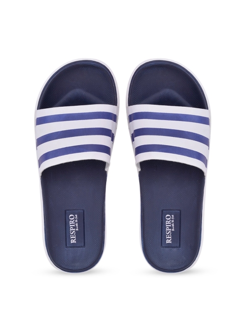 

Respiro Men Navy Blue & White Comfort Sandals