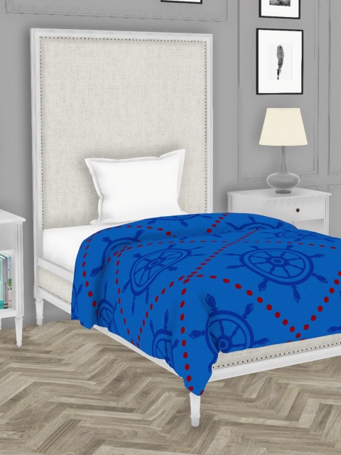 

BIANCA Blue & Red Abstract AC Room 150 GSM 100% Cotton Single Bed Comforter