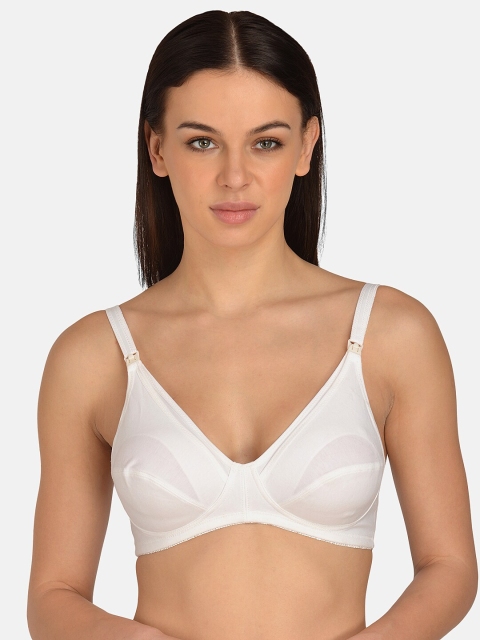 

mod & shy White Solid Non-Wired Non Padded Maternity Bra MSF02