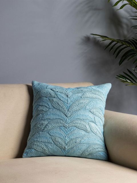 

Pure Home and Living Single Blue Floral Square Cushion Covers