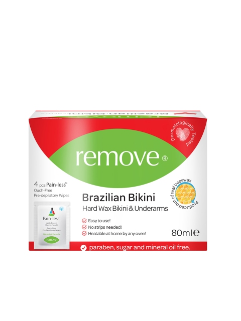 

Remove Brazilian Bikini Hard Wax for Bikini & Underarms 80 ml, White