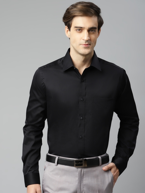 

Raymond Men Black Pure Cotton Slim Fit Solid Formal Shirt