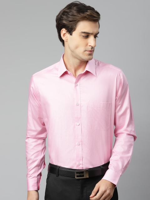 

Raymond Men Pink Pure Cotton Slim Fit Solid Formal Shirt