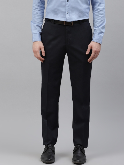 

Raymond Men Navy Blue Slim Fit Solid Formal Trousers