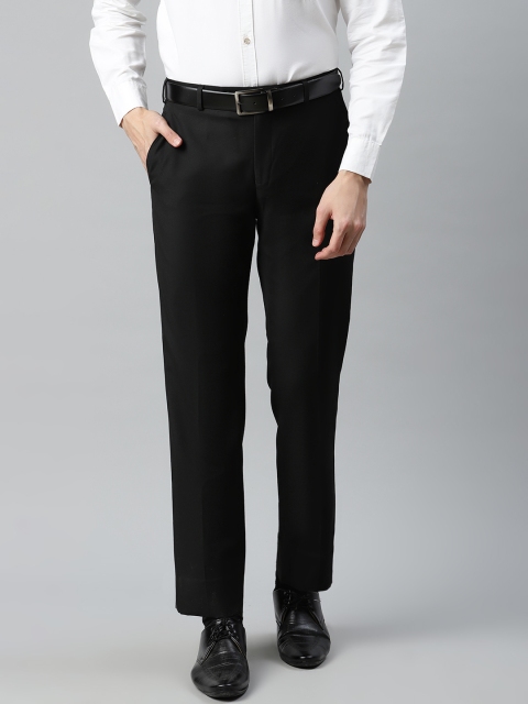 

Park Avenue Men Black Smart Fit Solid Formal Trousers