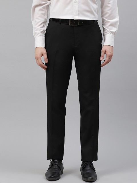 

Raymond Men Black Slim Fit Solid Formal Trousers