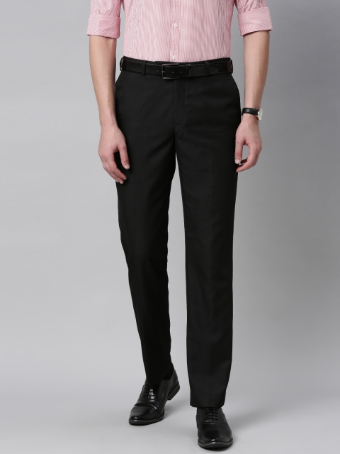 

Park Avenue Men Black Smart Fit Formal Trousers
