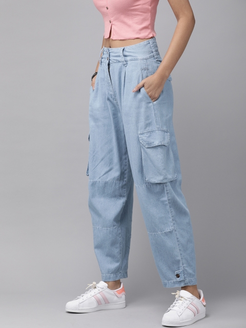

Roadster Women Blue Boyfriend Fit Pure Cotton Jeans