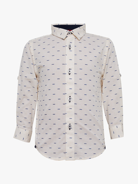 

TALES & STORIES Boys Yellow Regular Fit Printed Casual Shirt