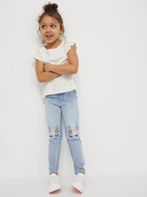 

H&M Girls Blue Sustainable Denim Leggings