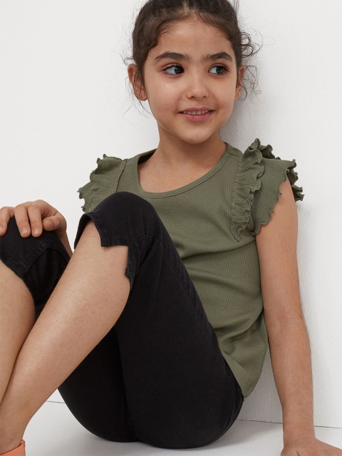 

H&M Girls Black & Blue 2-Pack Capri Denim Leggings