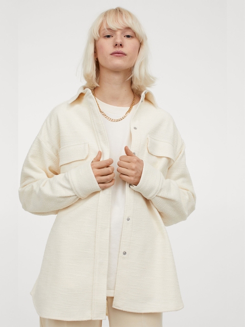 

H&M Women White Long-Sleeved Top