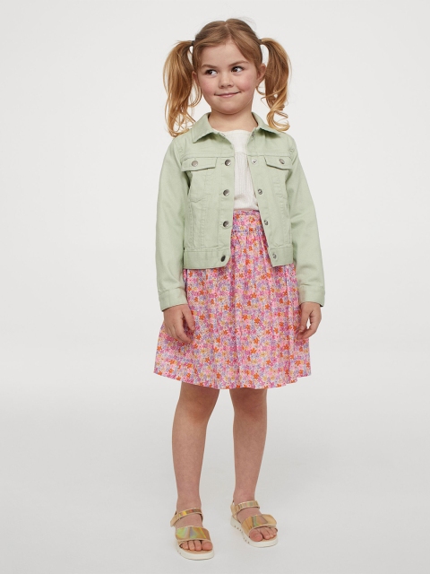 

H&M Girls Pink Patterned Cotton Skirt