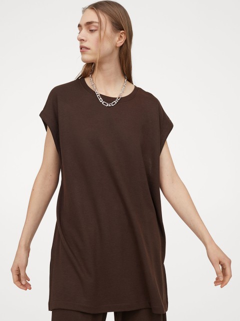 

H&M Women Coffee Brown Oversized Top